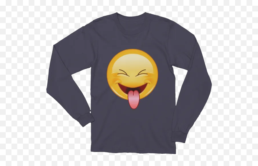 Longsleeves Archives Page 2 Of 7 - Happy Halloween T Shirt Emoji,Eyes Closed Tongue Out Emoji