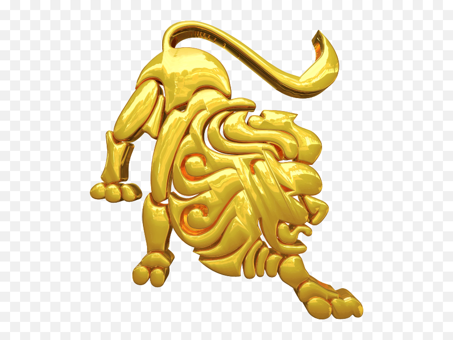 Golden Leo Zodiac Sign - Golden Leo Png Emoji,Leo Zodiac Sign Emoji