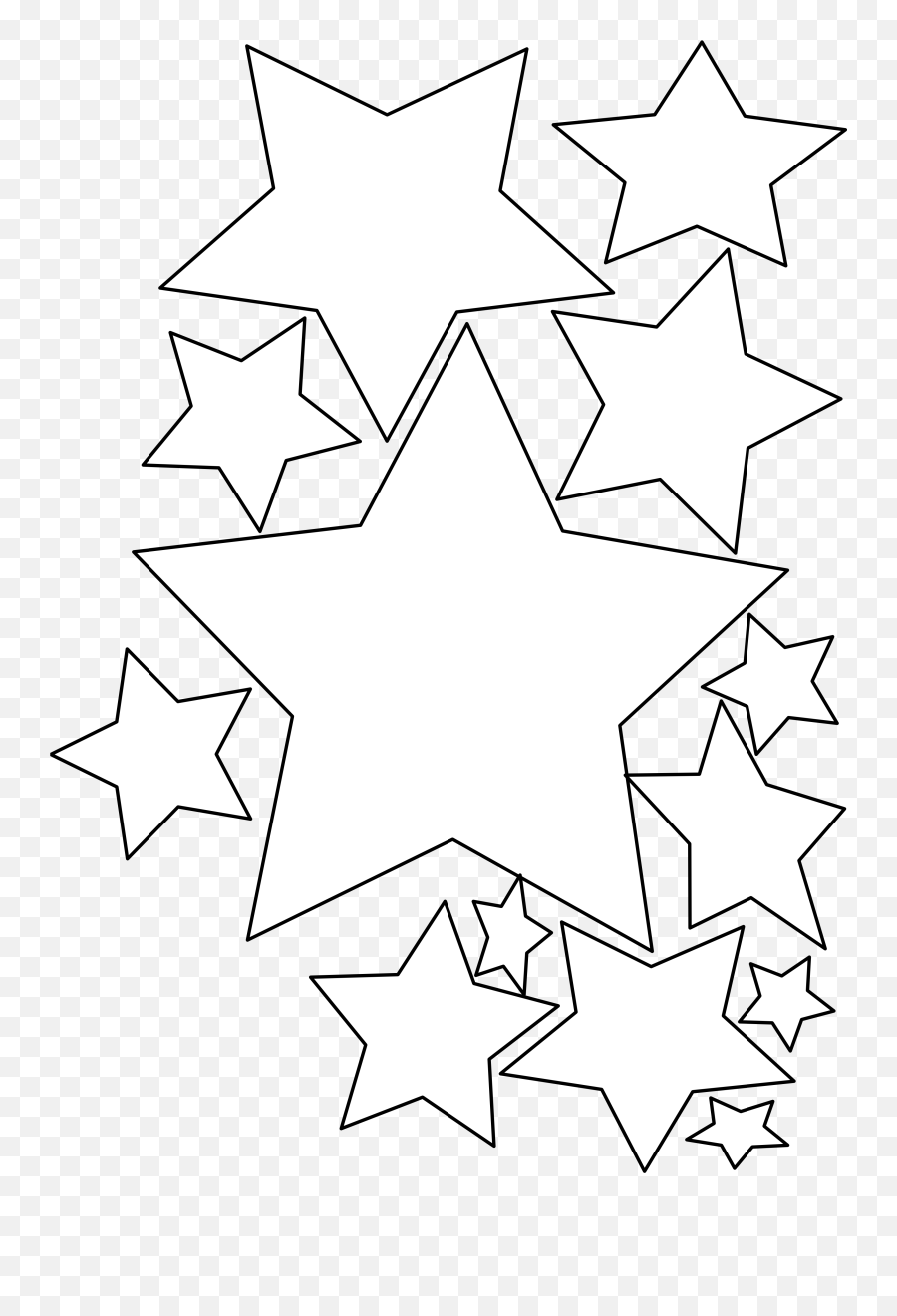 Library Of Christmas Star Svg Black And - White Stars Clipart Png Emoji,Star Outline Emoji