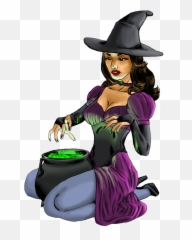 Cauldron - Sexy Witch With Emoji
