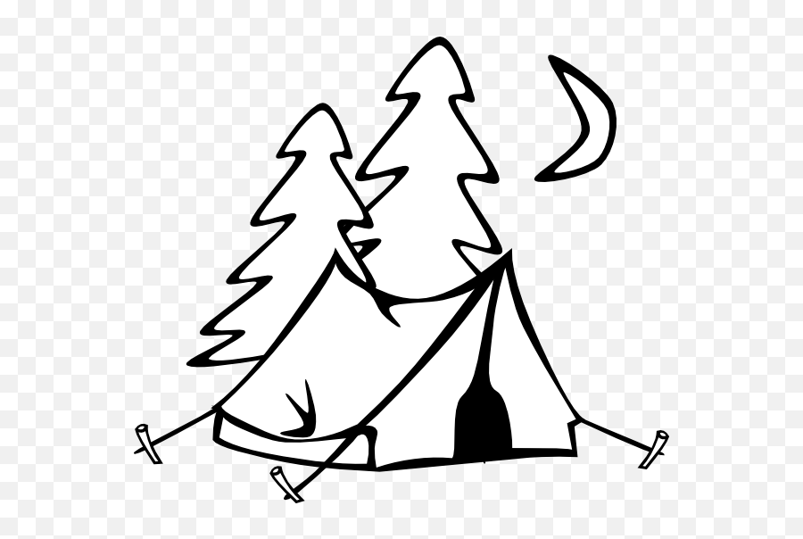 Free Camping Clipart Black And White - Tent Clip Art Emoji,Camping Emoji