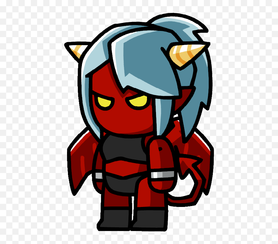 Demon Clipart Female Devil Demon Female Devil Transparent - Scribblenauts Succubus Emoji,Imp Emoji
