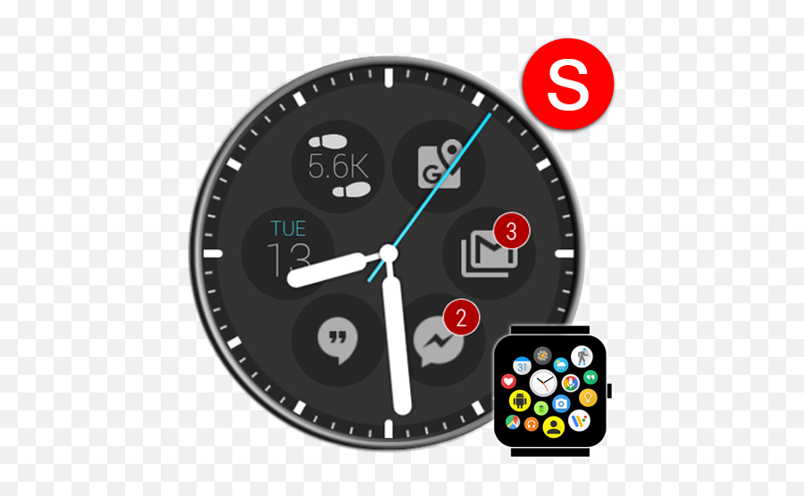 Notification Icons Watch Face Complications - Apps On Google Play Clock Face Emoji,Emoji Watch