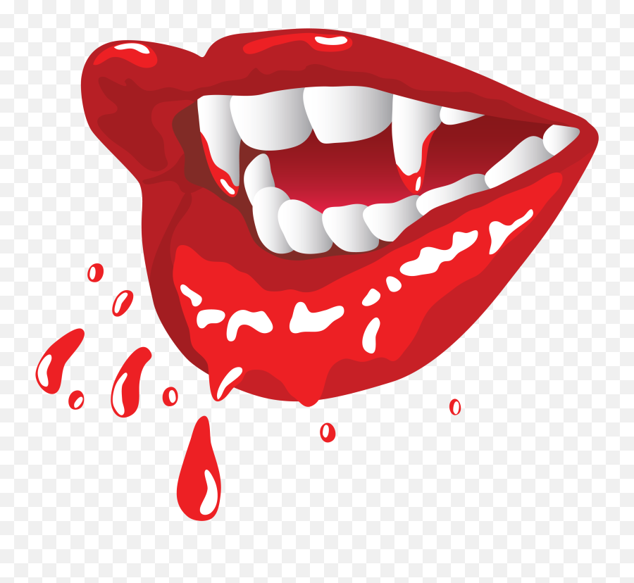 Tooth Lip - Fangs Vampire Teeth Transparent Emoji,Vampire Teeth Emoji