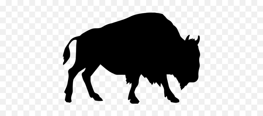 Buffalo Black And White Transparent - Silhouette Bison Png Emoji,Bison Emoji
