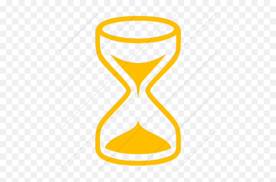 Simple Yellow Classica Hourglass Icon - Geoxor Hate Emoji,Hourglass Emoticon