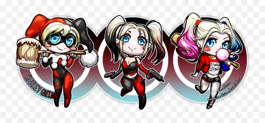 Mq Superhero Heros Girl Batman Harley - Harley Quinn Chibi Drawing Emoji,Harley Quinn Emoji