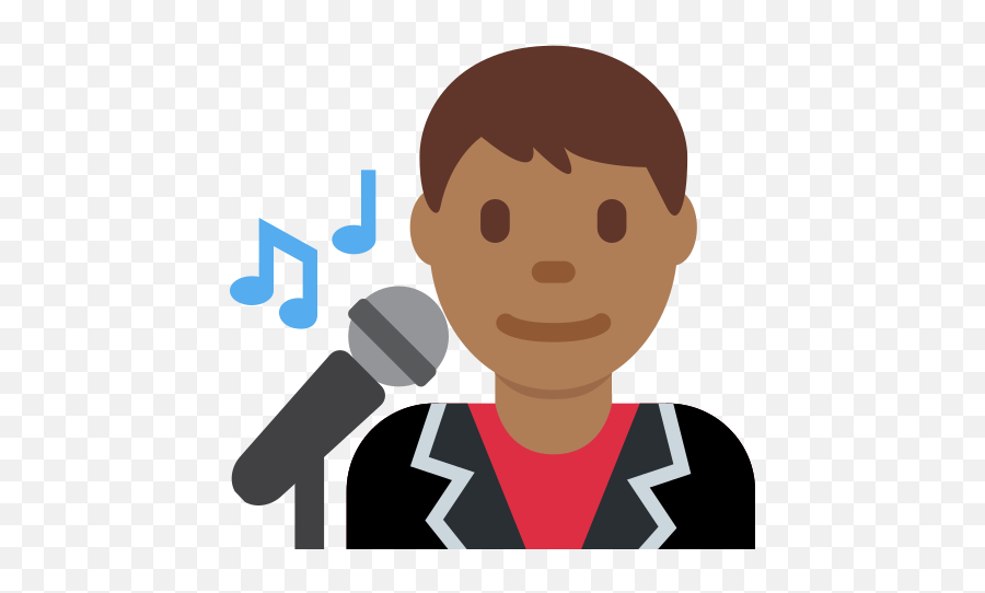 Twemoji2 1f468 - Man Singer Emoji,Singing Emoji