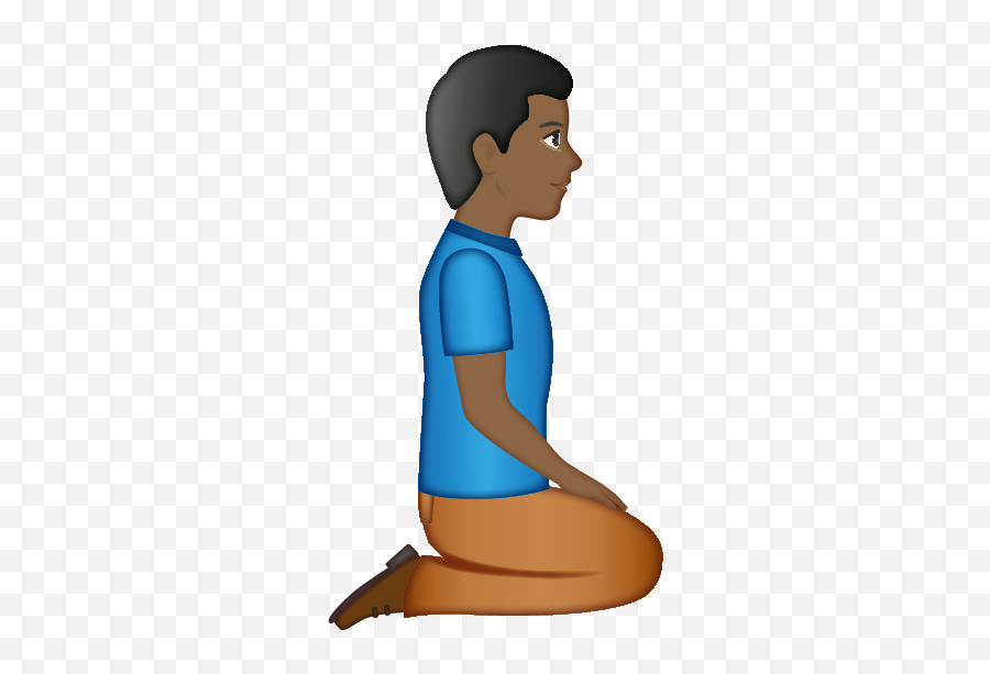 Man Kneeling Fitz - Sitting Emoji,Kneeling Emoji