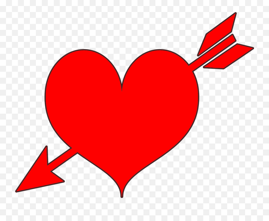 Arrow Couple Heart Love Pierce - Valentines Day Heart With Arrow Emoji,Emoji Heart