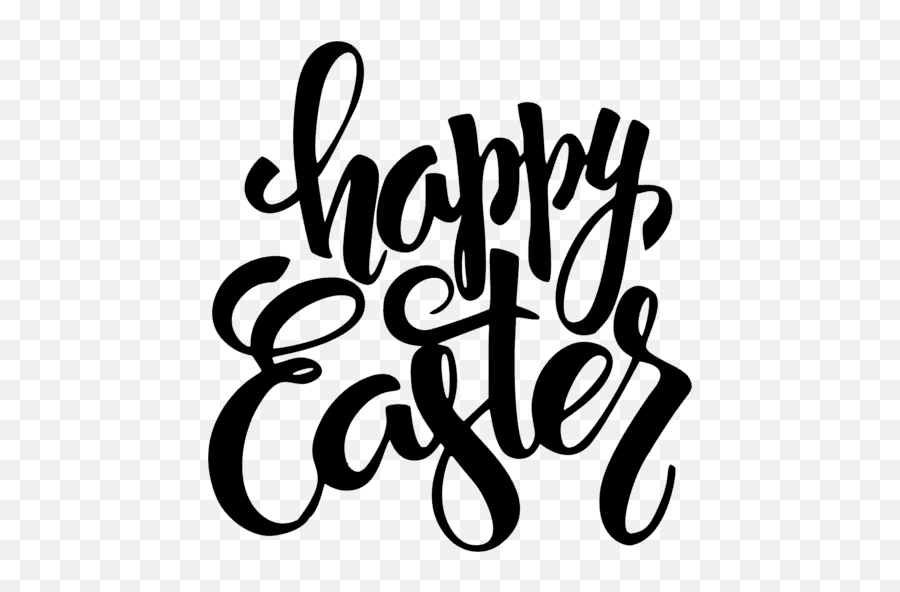 Happy Easter Lettering Plaque - Happy Easter Transparent Lettering Emoji,Happy Easter Emoticon