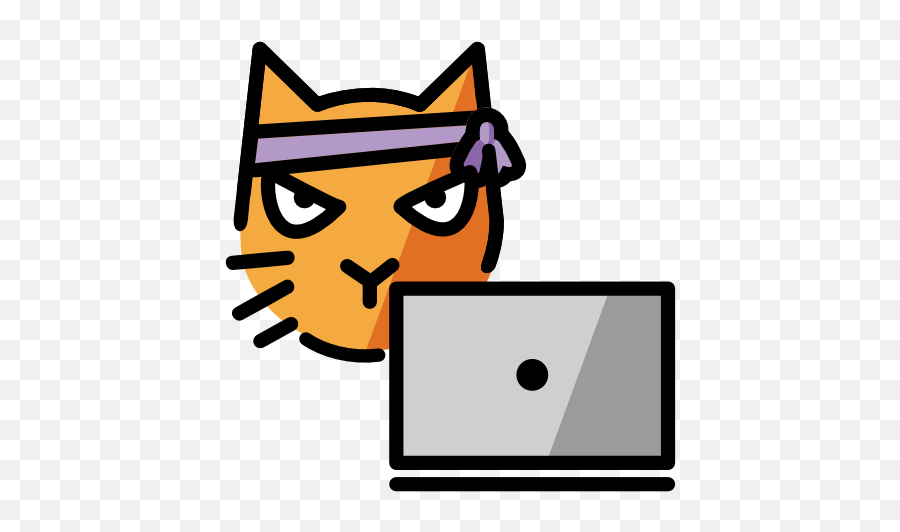 Hacker Cat Issue - Clip Art Emoji,How To Make A Cat Emoji