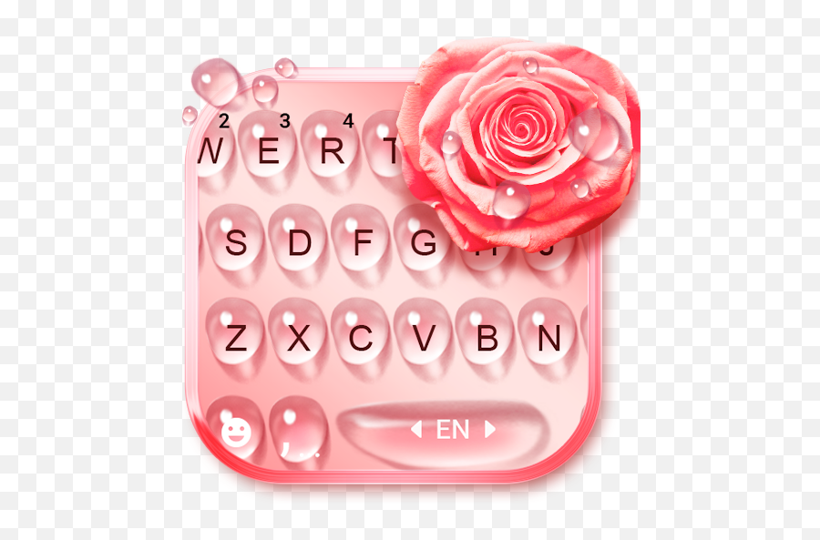 Raindrop Red Rose Keyboard Theme - Garden Roses Emoji,Raindrop Emoji