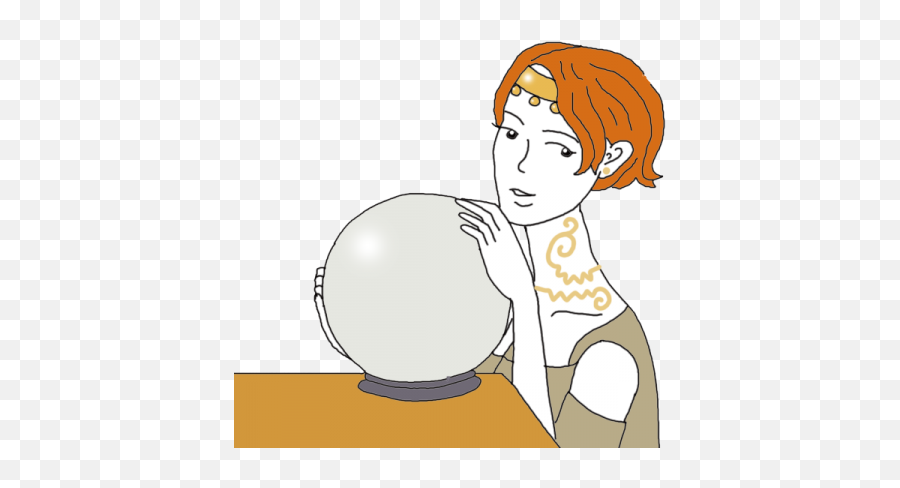 Psychic Drawing Crystal Ball Picture - Cartoon Emoji,Crystal Ball And Cookie Emoji Game