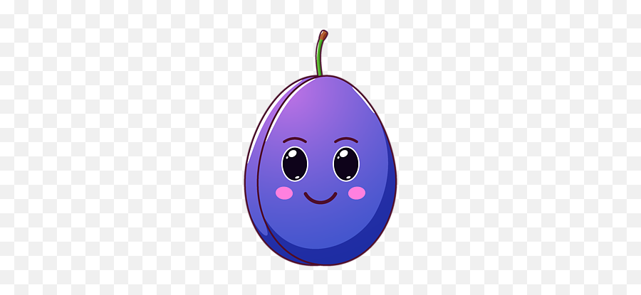 Cute Kawaii Plum Bath Towel For Sale - Kawaii Plum Cartoon Emoji,Emoji Plum
