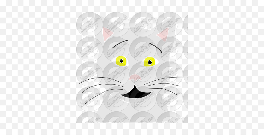 Surprised Kitty Stencil For Classroom Therapy Use - Great Cartoon Emoji,Surprised Emoticon