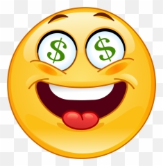 Seeing Dollar Signs Emoji Decal - Greedy Smiley