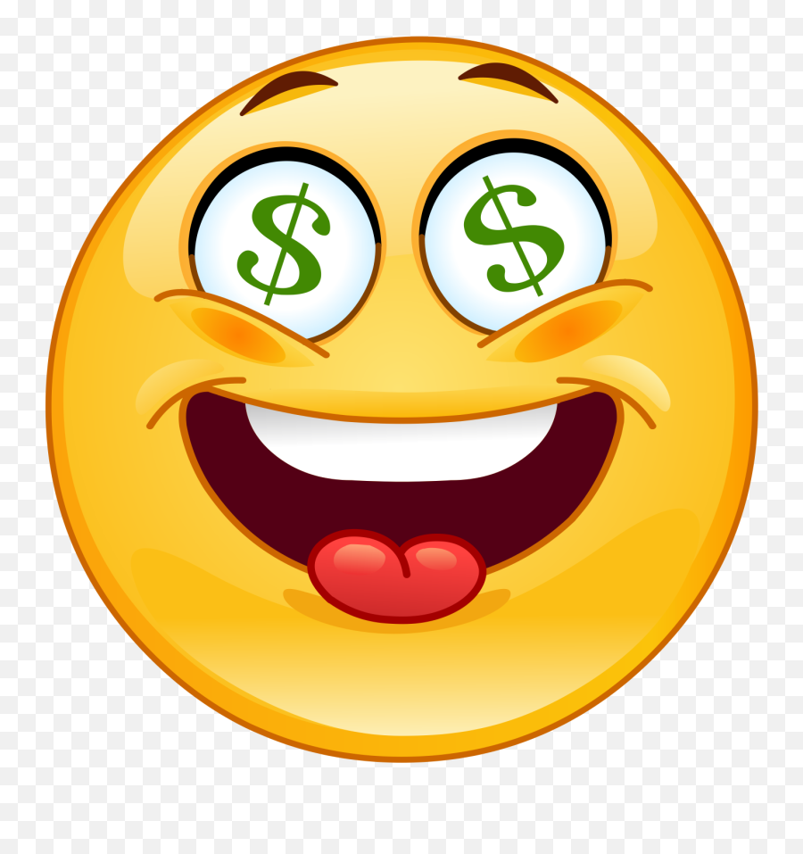 Seeing Dollar Signs Emoji Decal - Greedy Smiley,Dollar Signs Emoji