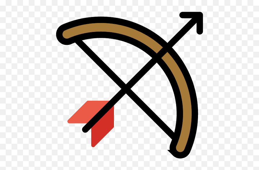 Bow And Arrow Emoji Clipart - Bow And Arrow Emoji,Emoji Sagittarius