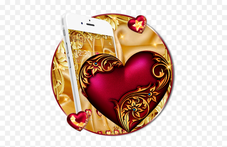 Luxury Royal Heart Theme - Heart Emoji,Heary Emoji