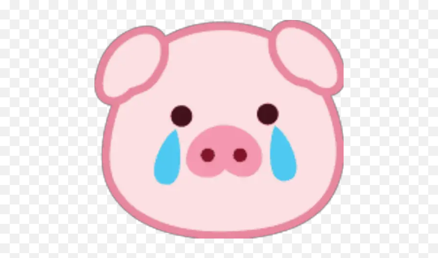 Lovely Pig Emoji Sticker Für Whatsapp - Happy,Pig Emoji