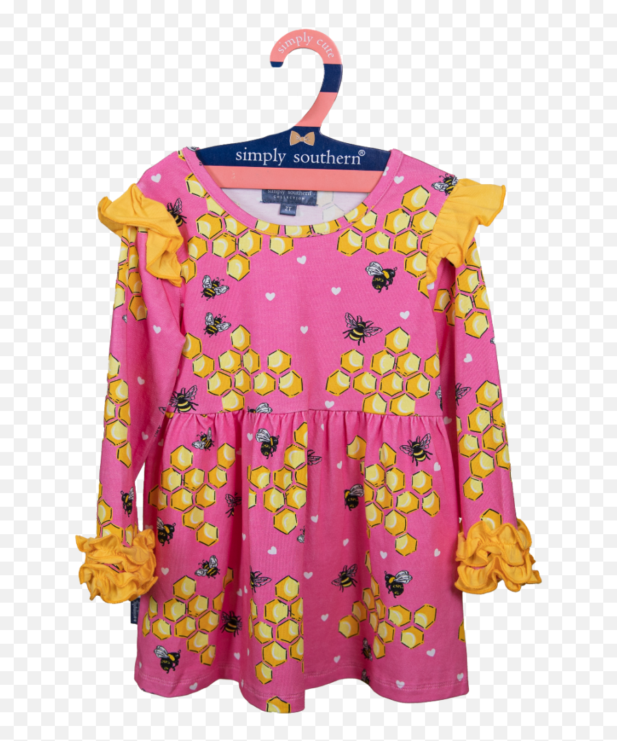 Simply Southern Toddler Ruffle Dress - Short Sleeve Emoji,Emoji Dress For Kids