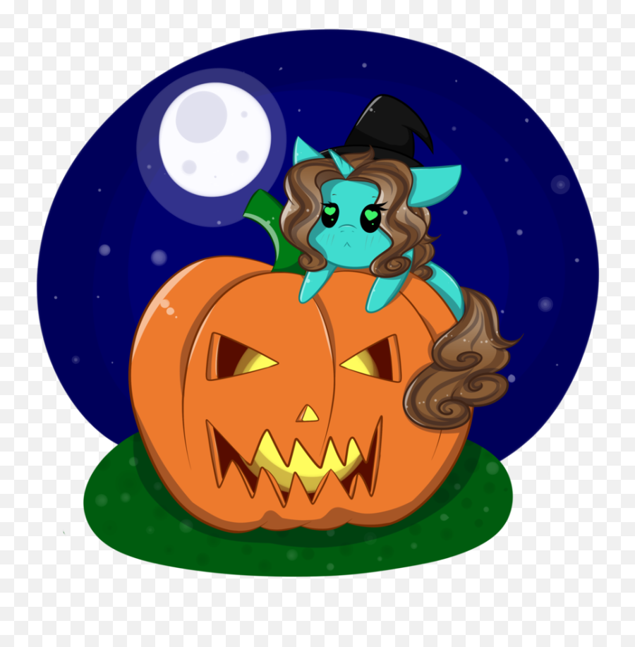 Download Mimihappy99 Chibi Commission Female Full Moon Emoji,Emoji Jack O Lantern