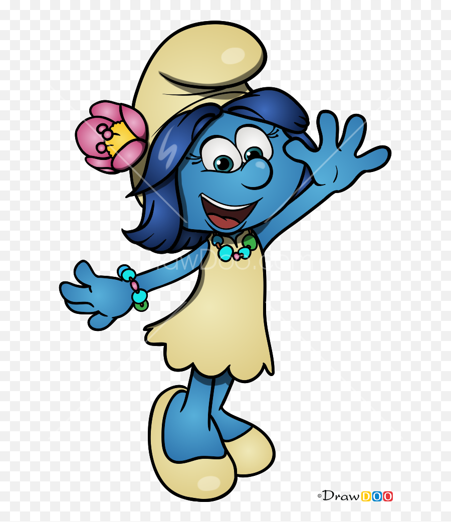 How To Draw Blossom Smurfs - Fictional Character Emoji,Smurf Emoji