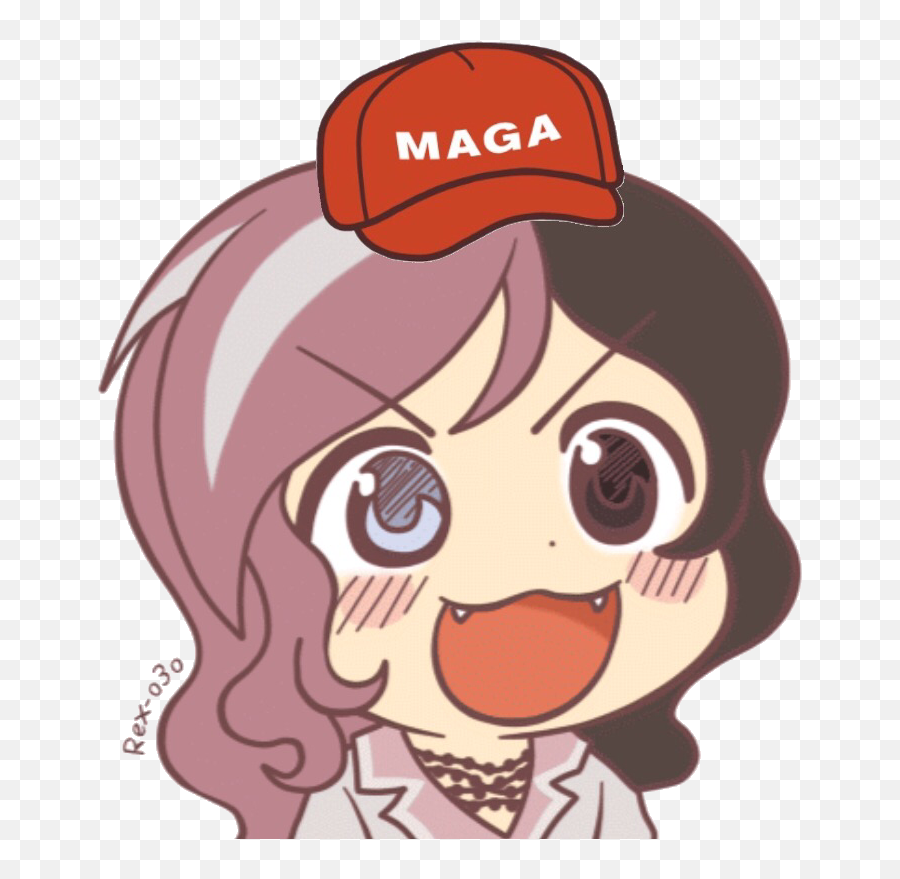 Maga 0 0 Face Pink Nose Facial - Anime Chibi Cute Smiling Emoji,Maga Emoji