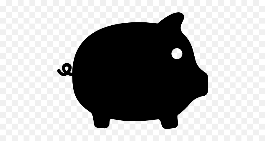 Piggy Bank Icons - Silueta Alcancia Cerdo Png Emoji,Piggy Emoticons