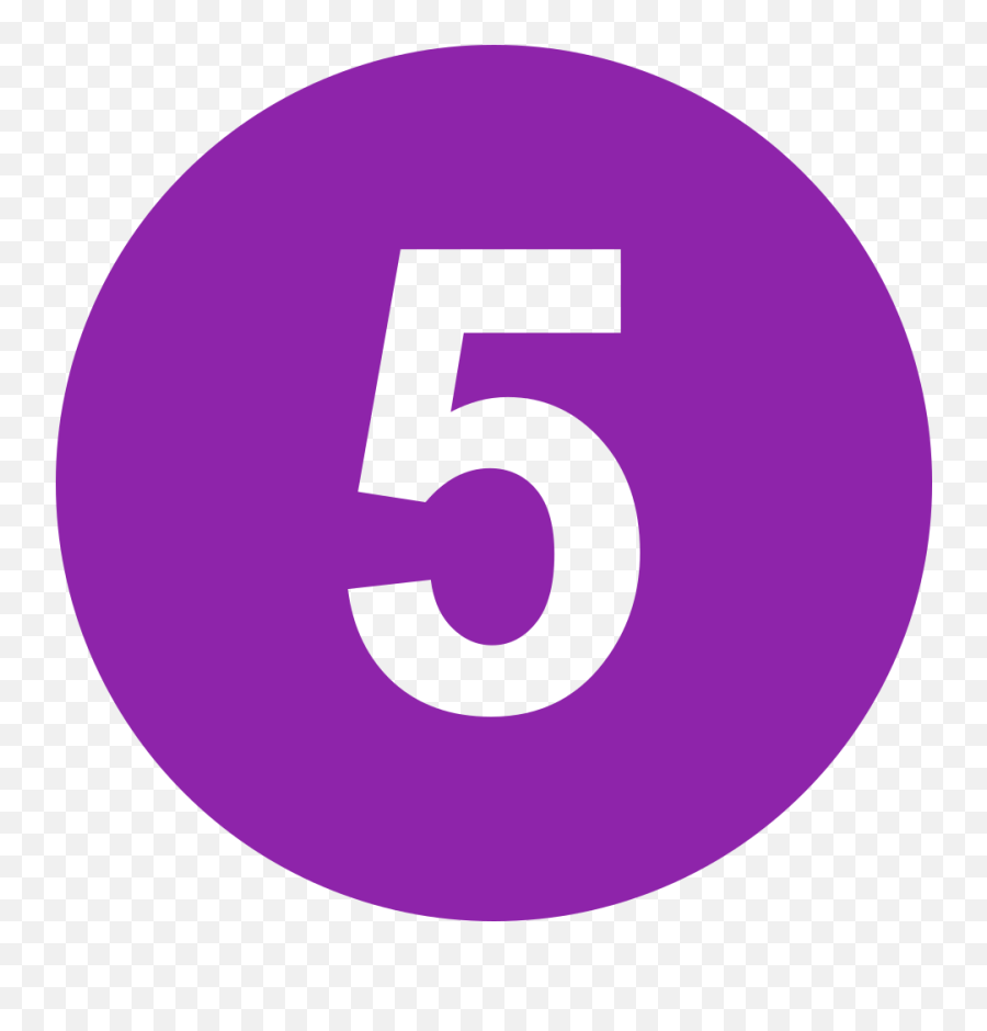 Eo Circle Purple Number - Circle Number 5 Green Emoji,Purple Circle Emoji