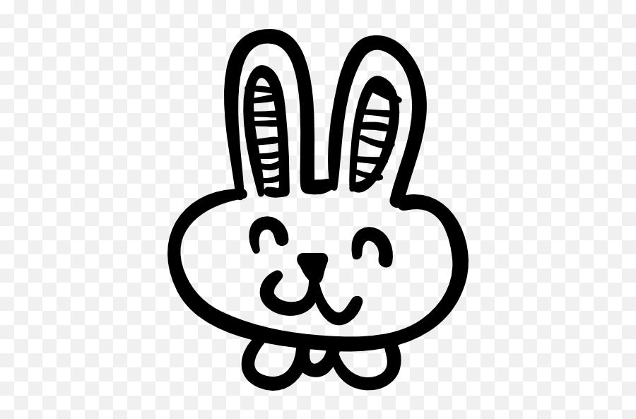 Rabbit Toy Icons - Rabbit Hand Drawn Png Emoji,Bunny Text Emoji