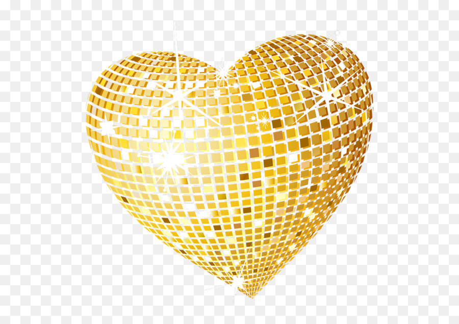 Library Of Shattered Heart Clip Art Library Stock Png Files - Transparent Gold Glitter Hearts Emoji,Disco Ball Emoji