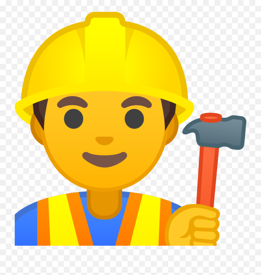 Man Construction Worker Icon - Work Construction Emoji,Christian Emoji