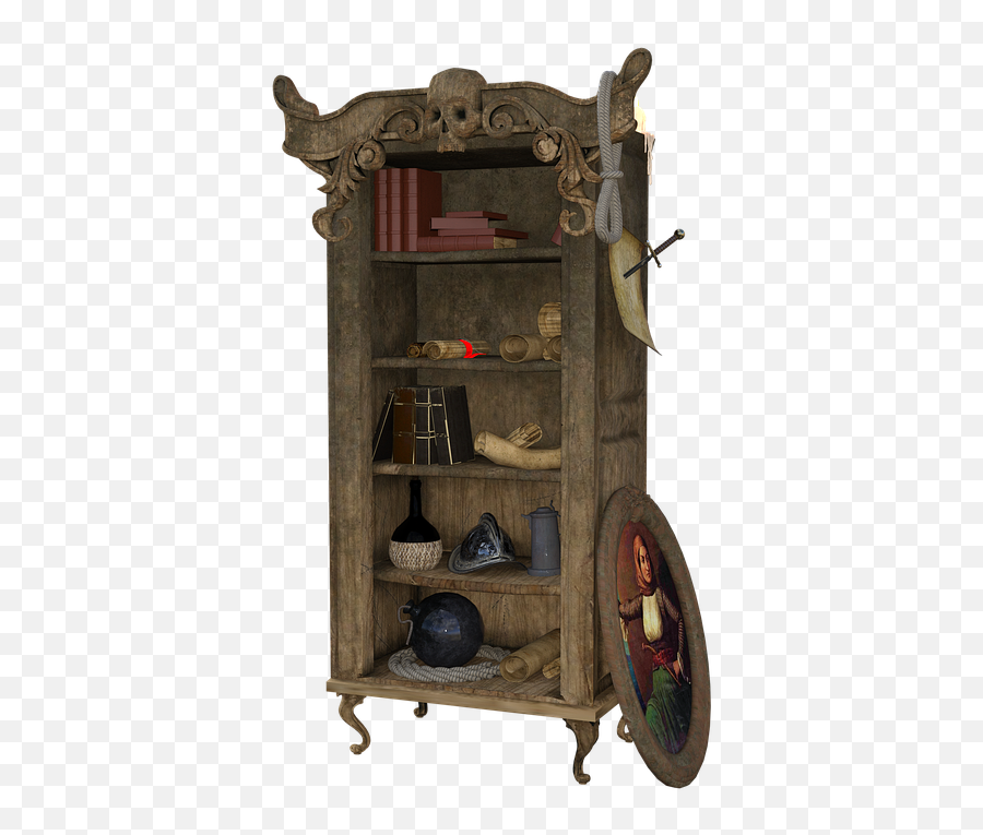 Pirate Cabinet Picture - Shelf Emoji,Rock And Roll Hand Emoji