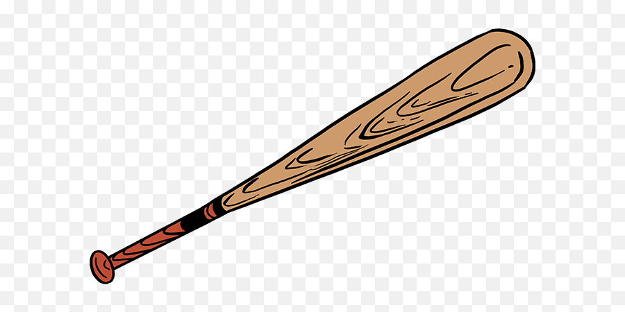 How To Draw A Baseball Bat - Baseball Bat Easy Drawing Emoji,Baseball Bat Emoji