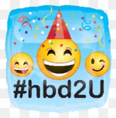Happy Birthday Emoji Heads Foil Balloon - Happy Birthday 2 U,Emoji Balloons