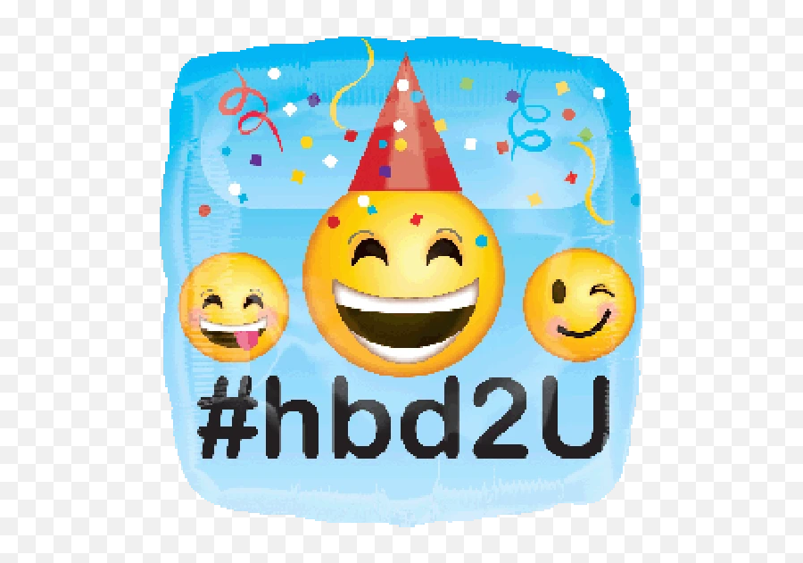 Happy Birthday Emoji Heads Foil Balloon - Happy Birthday 2 U,Emoji Balloons