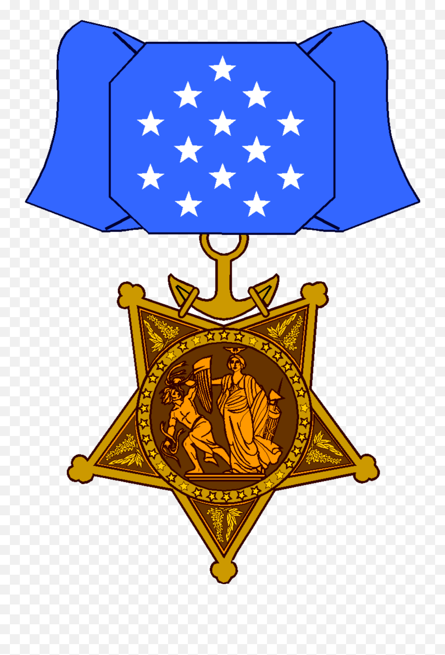 Medal Of Honor Vector Clipart Image - Medal Of Honor Clip Art Emoji,Empty Star Emoji