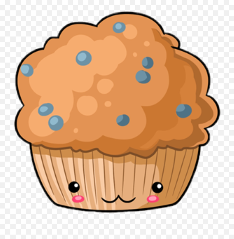 Muffin Cute Sweet Blueberries - Clip Art Emoji,Muffin Emoji