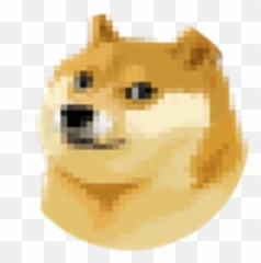 Pixel Doge - Doge Head Pixel Art Emoji,Doge Emoticon
