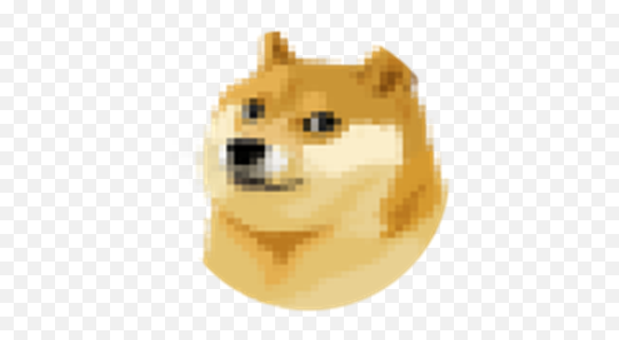 Pixel Doge - Doge Head Pixel Art Emoji,Doge Emoticon