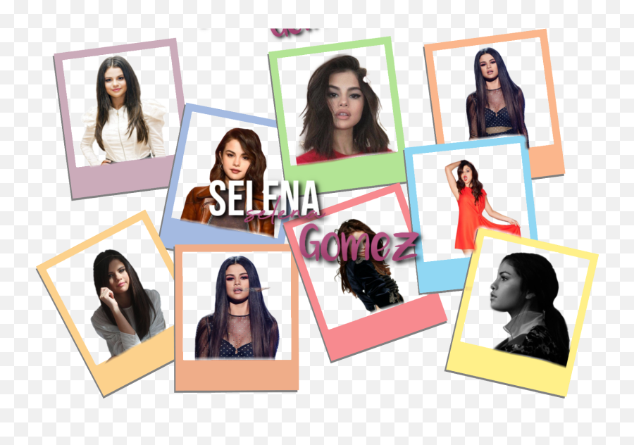 Selena Gomez Freetoedit Polaroid - Collage Emoji,Selena Emoji