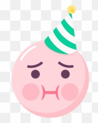 Cute Christmas Holiday Emoji Png Image Png Mart - Clip Art,Party Hat Emoji