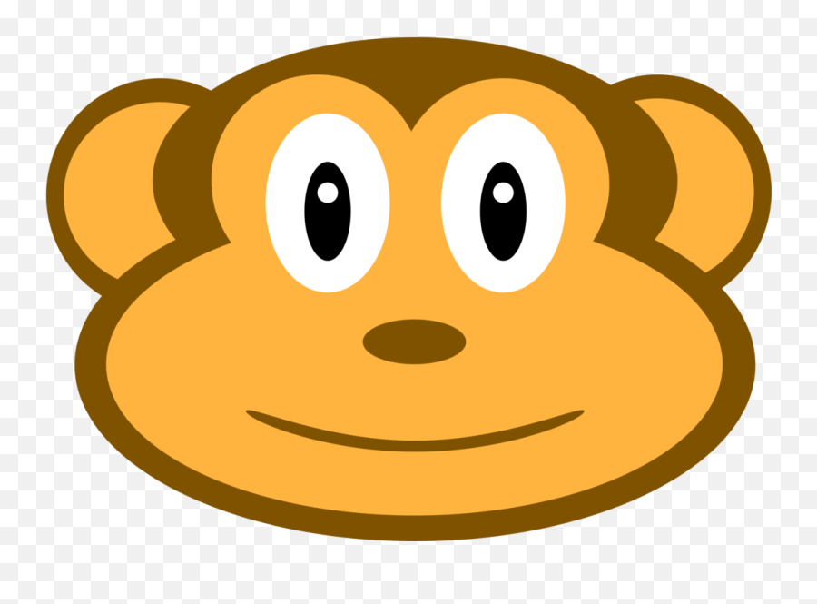Monkey Smiley Face Animal - Animal Faces Art Clip Emoji,Monkey Emoticon