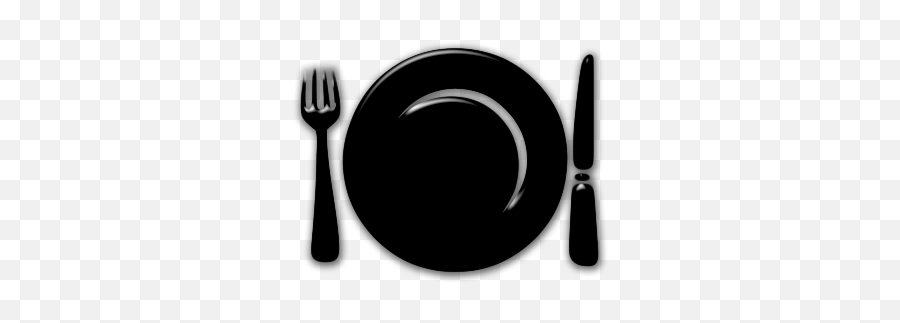 Black Plate Clipart - Plate Clipart Black Emoji,Dinner Plate Emoji