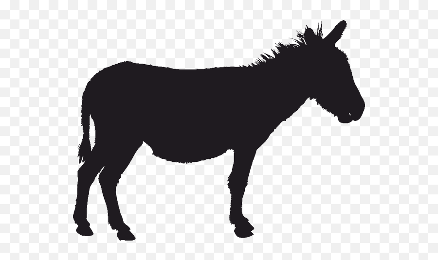 Mule Donkey Silhouette Clip Art - Transparent Donkey Silhouette Emoji,Donkey Emoji Facebook