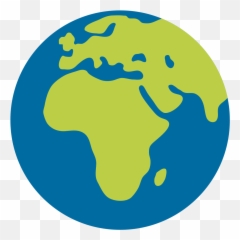 Emoji U1f30d - World Map White Black Background