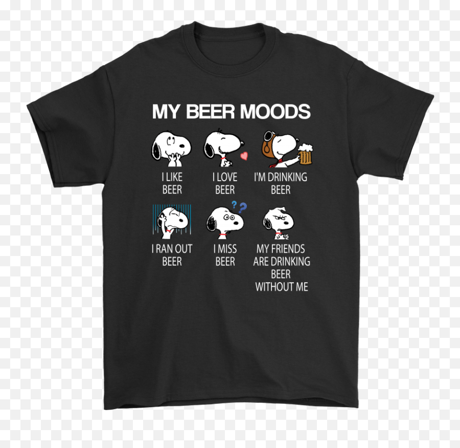 My Beer Moods Emoji Sticker Snoopy Shirts - Cool Star Wars Shirts,Snob Emoji