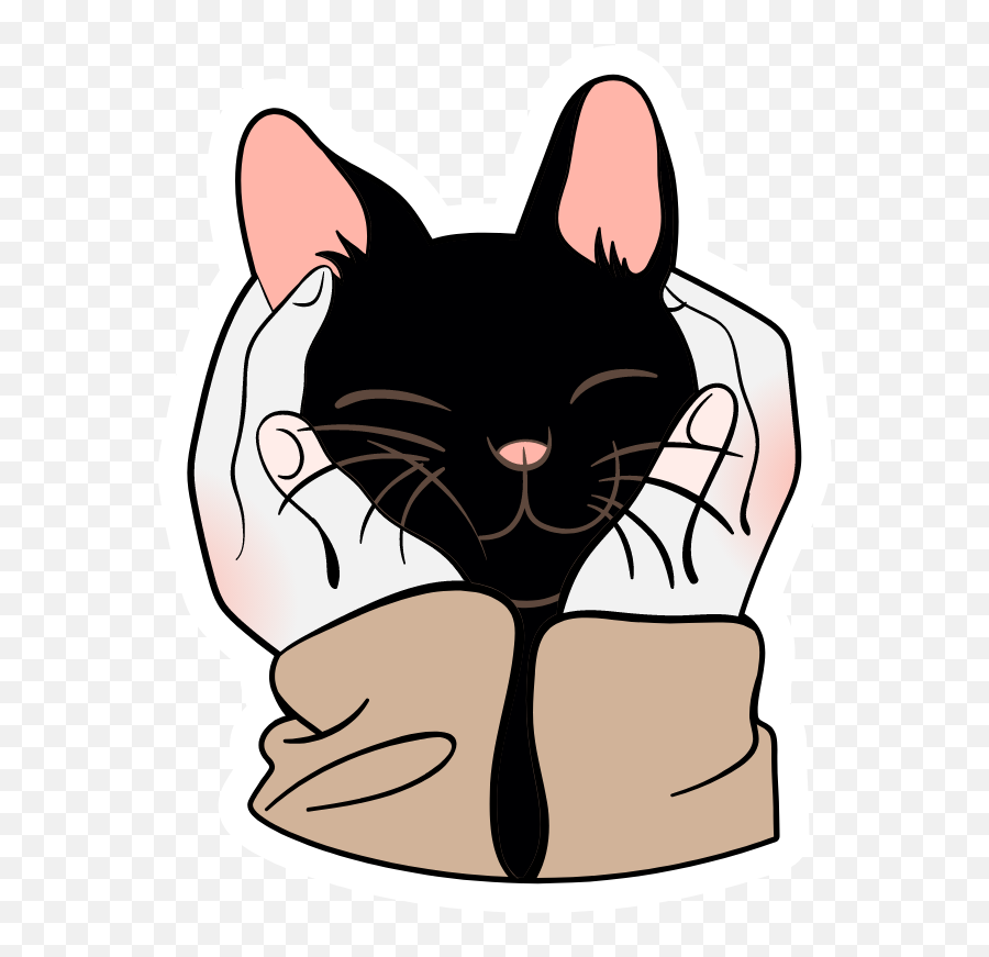 Black Kitten In Human Palms In 2020 - Black Kitten In Human Palms Emoji,Black Cat Emoji